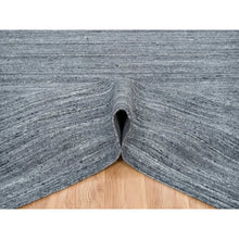 Load image into Gallery viewer, 10&#39;3&quot;x14&#39; Arsenic Gray, Pure Wool Hand Loomed, Modern Striae Design Soft Pile, Oriental Rug FWR392526