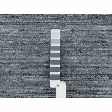 Load image into Gallery viewer, 10&#39;3&quot;x14&#39; Arsenic Gray, Pure Wool Hand Loomed, Modern Striae Design Soft Pile, Oriental Rug FWR392526