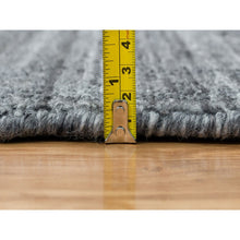 Load image into Gallery viewer, 10&#39;3&quot;x14&#39; Arsenic Gray, Pure Wool Hand Loomed, Modern Striae Design Soft Pile, Oriental Rug FWR392526