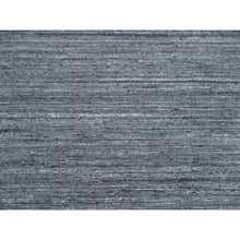 Load image into Gallery viewer, 12&#39;x12&#39; Arsenic Gray, Modern Striae Design Soft Pile, Natural Wool Hand Loomed, Square Oriental Rug FWR392544
