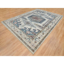 Load image into Gallery viewer, 9&#39;10&quot;x13&#39;10&quot; Ivory With Soft Tones, Reimagined Persian Viss Design, Plush And Lush Soft Pile, Pure Wool Hand Knotted, Oriental Rug FWR392604