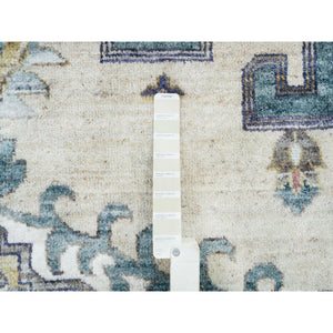 9'10"x13'10" Ivory With Soft Tones, Reimagined Persian Viss Design, Plush And Lush Soft Pile, Pure Wool Hand Knotted, Oriental Rug FWR392604