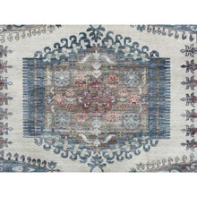 Load image into Gallery viewer, 9&#39;10&quot;x13&#39;10&quot; Ivory With Soft Tones, Reimagined Persian Viss Design, Plush And Lush Soft Pile, Pure Wool Hand Knotted, Oriental Rug FWR392604