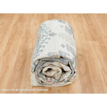 Load image into Gallery viewer, 9&#39;10&quot;x13&#39;10&quot; Ivory With Soft Tones, Reimagined Persian Viss Design, Plush And Lush Soft Pile, Pure Wool Hand Knotted, Oriental Rug FWR392604