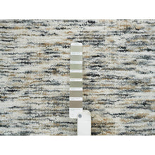 Load image into Gallery viewer, 6&#39;2&quot;x6&#39;2&quot; Earth Tone Colors, Hand Loomed Modern Striae Design, Soft To The Touch Pure Wool, Square Oriental Rug FWR392616