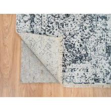 Load image into Gallery viewer, 2&#39;8&quot;x21&#39;8&quot; Gray, Broken Persian Design, Wool And Pure Silk Hand Knotted, Xl Runner Oriental Rug FWR392670