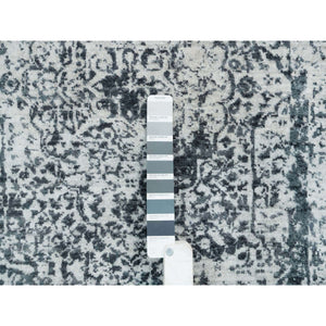 2'8"x21'8" Gray, Broken Persian Design, Wool And Pure Silk Hand Knotted, Xl Runner Oriental Rug FWR392670