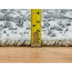 2'8"x21'8" Gray, Broken Persian Design, Wool And Pure Silk Hand Knotted, Xl Runner Oriental Rug FWR392670