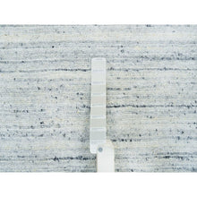 Load image into Gallery viewer, 10&#39;1&quot;x14&#39;1&quot; Ivory, Natural Wool Hand Loomed, Plain Modern Striae Design Soft Pile, Oriental Rug FWR392706