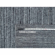 Load image into Gallery viewer, 12&#39;1&quot;x15&#39;1&quot; Arsenic Gray, Modern Striae Design Soft Pile, All Wool Hand Loomed, Oversized Oriental Rug FWR392724