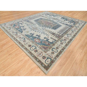 13'10"x16'2" Ivory With Soft Tones, Reimagined Persian Viss Design, Plush And Lush Soft Pile, Extra Soft Wool Hand Knotted, Oversized Oriental Rug FWR392736