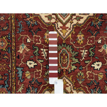 Load image into Gallery viewer, 2&#39;7&quot;x18&#39; Terracotta Red, Hand Knotted, Antiqued Fine Heriz Re-creation, Densely Woven, Natural Dyes, Organic Wool, Xl Runner Oriental Rug FWR392820
