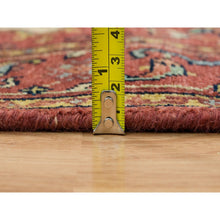 Load image into Gallery viewer, 2&#39;7&quot;x18&#39; Terracotta Red, Hand Knotted, Antiqued Fine Heriz Re-creation, Densely Woven, Natural Dyes, Organic Wool, Xl Runner Oriental Rug FWR392820