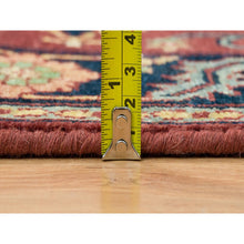 Load image into Gallery viewer, 2&#39;7&quot;x12&#39; Rust Red, Hand Knotted Antiqued Sarouk Re-creation, Natural Dyes Densely Woven, 100% Wool, Runner Oriental Rug FWR392838