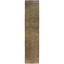 Load image into Gallery viewer, 2&#39;6&quot;x11&#39;5&quot; Copper Brown, Vintage Persian Tabriz with Paisley Repetitive Intricate Pattern, Shaved Down, Zero Pile, Sides and Ends Professionally Secured, Fragment, Runner, Oriental Rug Sh654 FWR3924