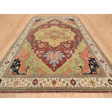 Load image into Gallery viewer, 12&#39;x18&#39;2&quot; Terracotta Red, Densely Woven Natural Dyes, Organic Wool Hand Knotted, Antiqued Fine Heriz Re-creation, Oversized Oriental Rug FWR393012