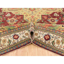 Load image into Gallery viewer, 12&#39;x18&#39;2&quot; Terracotta Red, Densely Woven Natural Dyes, Organic Wool Hand Knotted, Antiqued Fine Heriz Re-creation, Oversized Oriental Rug FWR393012