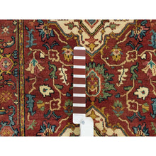 Load image into Gallery viewer, 2&#39;7&quot;x10&#39; Terracotta Red, Hand Knotted, Antiqued Fine Heriz Re-creation, Densely Woven, Natural Dyes, Extra Soft Wool, Runner Oriental Rug FWR393018