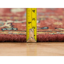 Load image into Gallery viewer, 2&#39;7&quot;x10&#39; Terracotta Red, Hand Knotted, Antiqued Fine Heriz Re-creation, Densely Woven, Natural Dyes, Extra Soft Wool, Runner Oriental Rug FWR393018