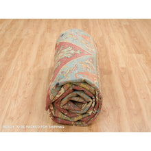 Load image into Gallery viewer, 12&#39;x15&#39;2&quot; Terracotta Red, Antiqued Fine Heriz Re-creation, Densely Woven Natural Dyes, Hand Knotted Soft Wool, Oversized Oriental Rug FWR393054