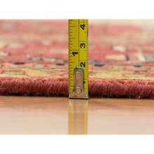 Load image into Gallery viewer, 12&#39;1&quot;x18&#39;2&quot; Terracotta Red, Densely Woven 100% Wool, Hand Knotted Antiqued Fine Heriz Re-creation, Natural Dyes, Oversized Oriental Rug FWR393066