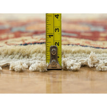 Load image into Gallery viewer, 10&#39;x10&#39; Ivory, Antiqued Fine Heriz, Re-creation, Hand Knotted, 100% Wool, Round Oriental Rug FWR393102