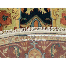 Load image into Gallery viewer, 10&#39;x10&#39; Ivory, Antiqued Fine Heriz, Re-Creation, Hand Knotted, 100% Wool, Round Oriental Rug FWR393102