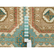 Load image into Gallery viewer, 10&#39;x14&#39; Turquoise/brown, Hand Spun Ghazni Wool, Natural Dyes, Caucasian Gul Motifs With A Distinct Abrash  Oriental Rug FWR393234