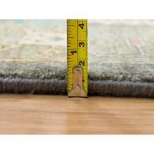 Load image into Gallery viewer, 10&#39;x14&#39; Turquoise/brown, Hand Spun Ghazni Wool, Natural Dyes, Caucasian Gul Motifs With A Distinct Abrash  Oriental Rug FWR393234