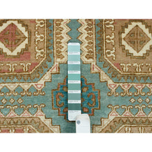 Load image into Gallery viewer, 8&#39;3&quot;x10&#39; Turquoise/brown, Hand Knotted, Natural Dyes, Soft And Lush Pile, Caucasian Gul Motifs With A Distinct Abrash Oriental Rug FWR393270