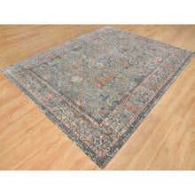 Load image into Gallery viewer, 8&#39;x10&#39;1&quot; Taupe, Hand Knotted, Persian Scrolls Leaf And Flower Design, Striae Pattern, Silk With Textured Wool, Oriental Rug FWR393276
