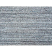 Load image into Gallery viewer, 8&#39;x8&#39; Arsenic Gray, Modern Striae Design, All Wool Hand Loomed, Soft Pile, Round Oriental Rug FWR393312