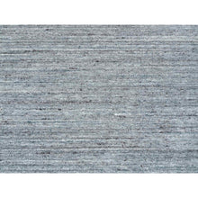 Load image into Gallery viewer, 9&#39;x12&#39; Arsenic Gray, Soft and Vibrant Pile, Hand Loomed, Modern Striae Design, Organic Wool, Oriental Rug FWR393318