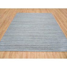Load image into Gallery viewer, 10&#39;1&quot;x10&#39;1&quot; Arsenic Gray, All Wool Hand Loomed, Modern Striae Design Soft Pile, Square Oriental Rug FWR393372