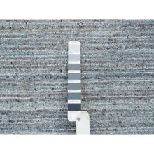 Load image into Gallery viewer, 10&#39;1&quot;x10&#39;1&quot; Arsenic Gray, All Wool Hand Loomed, Modern Striae Design Soft Pile, Square Oriental Rug FWR393372