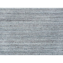 Load image into Gallery viewer, 10&#39;1&quot;x10&#39;1&quot; Arsenic Gray, All Wool Hand Loomed, Modern Striae Design Soft Pile, Square Oriental Rug FWR393372