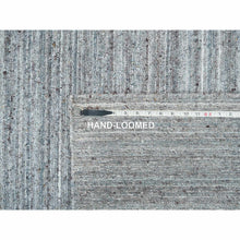 Load image into Gallery viewer, 10&#39;1&quot;x10&#39;1&quot; Arsenic Gray, All Wool Hand Loomed, Modern Striae Design Soft Pile, Square Oriental Rug FWR393372