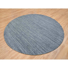 Load image into Gallery viewer, 10&#39;x10&#39; Natural Wool, Modern Striae, Tone on tone, Soft Pile, Thick Round Hand Loomed, Oriental Rug FWR393384