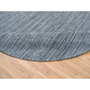 10'x10' Natural Wool, Modern Striae, Tone on tone, Soft Pile, Thick Round Hand Loomed, Oriental Rug FWR393384