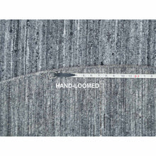 Load image into Gallery viewer, 10&#39;x10&#39; Natural Wool, Modern Striae, Tone On Tone, Soft Pile, Thick Round Hand Loomed, Oriental Rug FWR393384