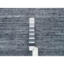 Load image into Gallery viewer, 2&#39;6&quot;x15&#39;10&quot; Arsenic Gray, Hand Loomed, Modern Striae Design, Pure Wool, Xl Runner Oriental Rug FWR393390