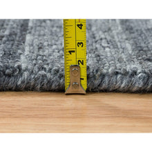Load image into Gallery viewer, 2&#39;6&quot;x15&#39;10&quot; Arsenic Gray, Hand Loomed, Modern Striae Design, Pure Wool, Xl Runner Oriental Rug FWR393390