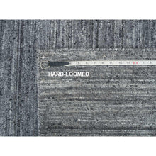Load image into Gallery viewer, 2&#39;6&quot;x15&#39;10&quot; Arsenic Gray, Hand Loomed, Modern Striae Design, Pure Wool, Xl Runner Oriental Rug FWR393390