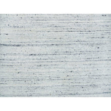 Load image into Gallery viewer, 2&#39;5&quot;x15&#39;9&quot; Ivory, Soft Pile, Plain Modern Striae Design, Pure Wool, Hand Loomed, Runner Oriental Rug FWR393426
