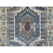 Load image into Gallery viewer, 2&#39;6&quot;x9&#39;10&quot; Ivory Soft Tones, Extra Soft Wool, Hand Knotted Reimagined Persian Viss Design, Soft &amp; Vibrant Pile, Runner, Oriental Rug FWR393438