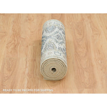 Load image into Gallery viewer, 2&#39;6&quot;x9&#39;10&quot; Ivory Soft Tones, Extra Soft Wool, Hand Knotted Reimagined Persian Viss Design, Soft &amp; Vibrant Pile, Runner, Oriental Rug FWR393438