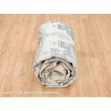 Load image into Gallery viewer, 8&#39;x10&#39; Ivory Soft Tones, Hand Knotted, Soft Pile, Reimagined Persian Viss Design, Pure Wool,  Oriental Rug FWR393504