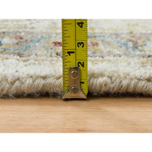 Load image into Gallery viewer, 7&#39;9&quot;x10&#39;4&quot; Ivory with Soft Tones, Natural Wool, Hand Knotted, Thick and Plush Soft Pile, Reimagined Persian Viss Design, Vegetable Dyes, Oriental Rug FWR393516