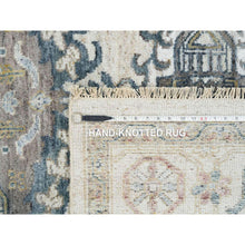 Load image into Gallery viewer, 7&#39;9&quot;x10&#39;7&quot; Beige Old Persian Kerman Shabby Chic, Cropped Thin, Hand Knotted Worn Wool, Distressed Look Oriental Rug FWR487608