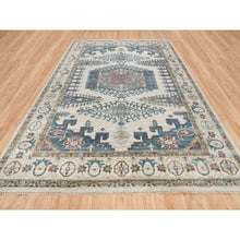Load image into Gallery viewer, 10&#39;x14&#39; Ivory With Soft Tones, Hand Knotted, Reimagined Persian Viss Design, Plush And Lush Soft Pile, 100% Wool, Natural Dyes, Oriental Rug FWR393570